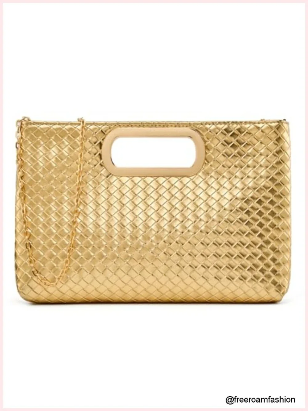 Woven PU Leather Clutch Crossbody Purse for Women Evening Party Wedding